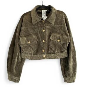 NWT Green cropped corduroy jacket - Sand & Sky